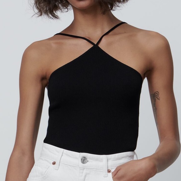 Zara Tops Zara Knit Halter Top Poshmark